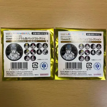 죠죠 월드 홀로그램 캔뱃지 죠죠의 기묘한 모험 황금의 바람 미개봉품