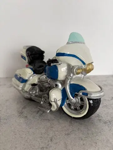 경찰 오토바이풍 오토바이 미니어처 저금통