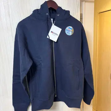 러셀 애슬레틱 네이비 풀 집업 후드티 프로 코튼