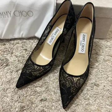 JIMMY CHOO 블랙 레이스 하이힐 36