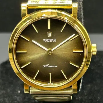 레어 컬러 월쌈 Maxim 쿼츠 손목시계 남성용 작동품 34mm