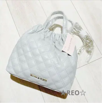 메종 드 플뢰르 새상품 퀼팅 체인 복조리 숄더백 한정판