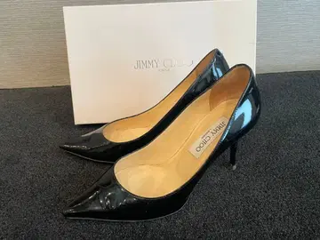 지미추 펌프스 페이턴트 새상품급 36 블랙