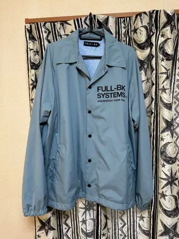 FULL-BK SYSTEMS 블루 자켓 XL 로고 구제 의류