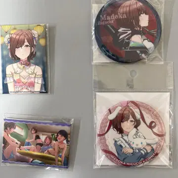 아이돌마스터 샤이니 컬러즈 히구치 마도카 캔 배지 세트