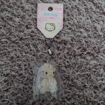 헬로키티 2006년 미니미니 인형 핸드폰 스트랩 ~웨딩 타입~