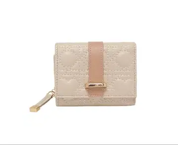 여성용 하트 퀼팅 반지갑