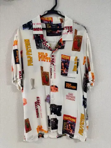 HUF 펄프 픽션 포토 우븐 셔츠