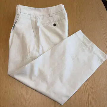 마가렛 하우엘 센터 프레스 코튼 린넨 실크 팬츠