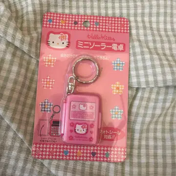 레어 헤이세이 레트로 헬로키티 미니 솔라 계산기 키링 1997년 제조
