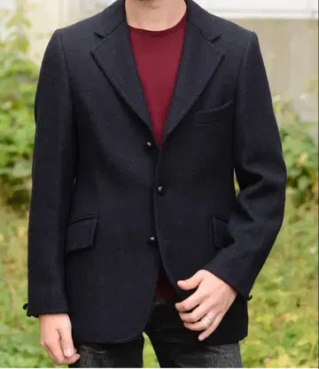 Anatomica Dunn Jacket Harris tweed black