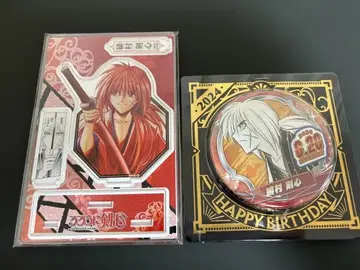 바람의 검심 생일 명장면 디오라마 피규어 & 캔뱃지 히무라 켄신