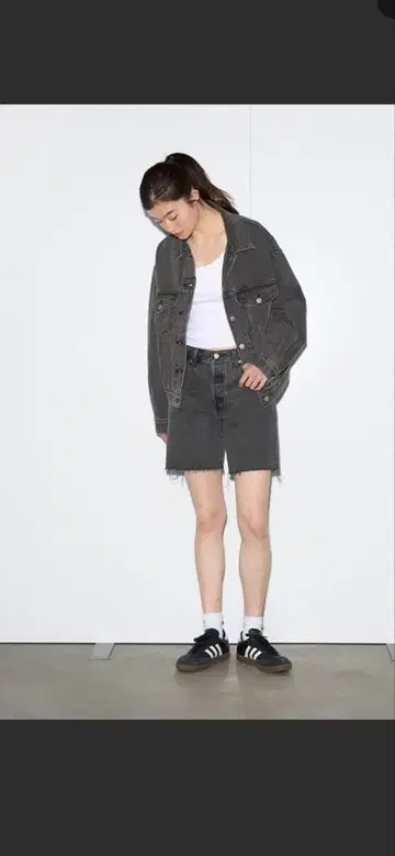 levi's 501 블랙 데님 청바지 숏팬츠 25인치