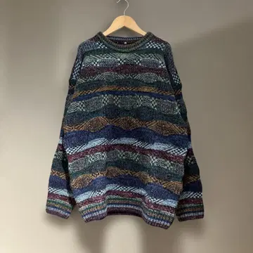 90s 빈티지 uknown 총 패턴 니트 이탈리아제 빈티지