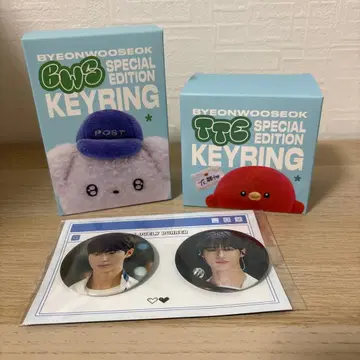 변우석 봉제 인형 키체인 캔 배지 세트