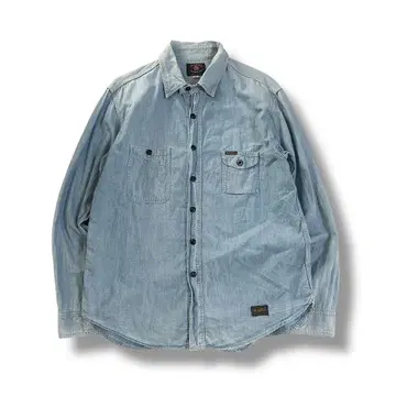 TOYS McCOY 토이즈 맥코이 샴브레이 셔츠 L 사이즈 16 로고