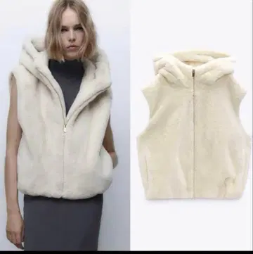 ZARA 에코 퍼 베스트