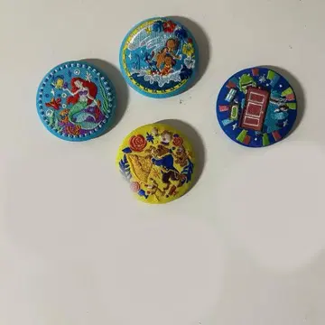 디즈니 자수 캔뱃지 에리얼 외 4개 세트