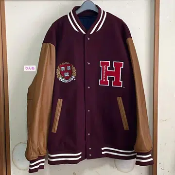 GU 지유 패디드 바시티 자켓 Harvard university L