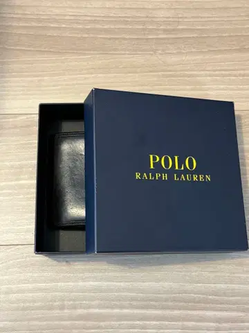 블랙 가죽 접이식 지갑 폴로 랄프 로렌