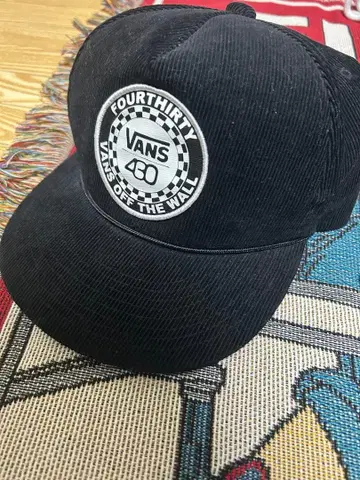 레어 VANS fourthirty 430 콜라보 블랙 코듀로이 캡