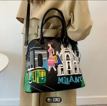 밀라노 자수 여성용 핸드백 대용량 조절 가능 스트랩 지퍼 잠금