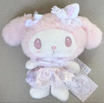 화이트 딸기 티타임 마이멜로디 푹신 봉제 인형 산리오 화이트 딸기