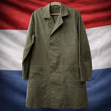 실물 90s 네덜란드군 필드 코트 48 HBT 유로 빈티지