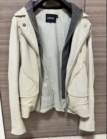 DOMA 라이더스 아이보리 S 사이즈 그레이 후드 탈부착 가능 싱글