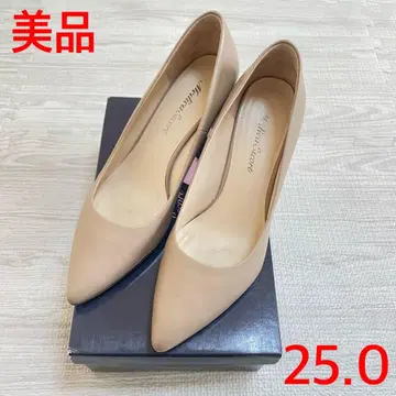 메디카 에스코트 스틸레토 펌프스 힐 베이지 천연 가죽 일본제