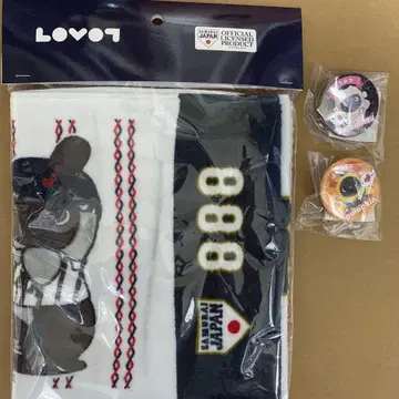 라보토 (LOVOT) 사무라이 재팬 머플러 타월 세트