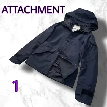 ATTACHMENT 어태치먼트 테크 자켓 나일론 후드티 블랙 1