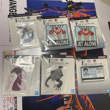 에반게리온 30주년 1번 복권 아크릴 스탠드 3개 러버 코스터 3개