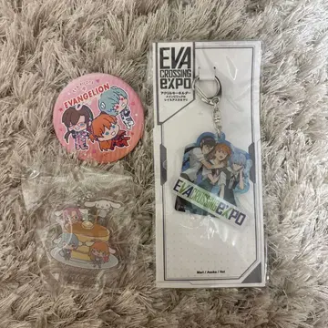 에반게리온 마리 레이 아스카 키링 캔뱃지
