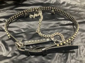 닐바렛 가죽 벨트 체인 S 블랙