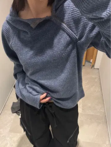 FTW KNIT THERMAL HOODIE 블루 후드티 완판템