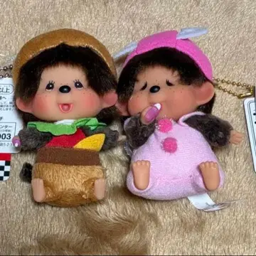 몬치치 얼굴 큰 SS 키체인 나비 나비 맥도날드 햄버거