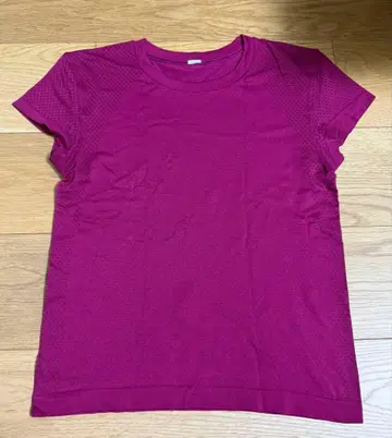 룰루레몬 lululemon T셔츠 반팔 상의 필라테스 짙은 핑크