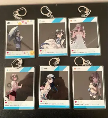 칸토쿠전 신그림축제 SNS풍 아크릴 키링 6개 세트