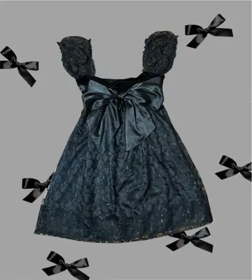 Dear My Love 다크코어 히메갸루 리본 레이스 원피스 M