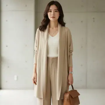 G4554*DoCLASSE 두클라쎄 A라인 코트 베이지 11