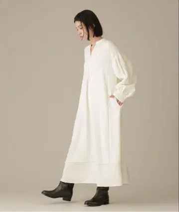 나노 유니버스 LB.03 코드 자수 롱 원피스 화이트