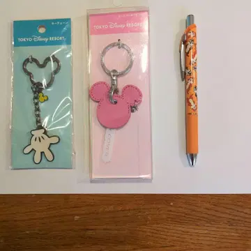 디즈니 캐릭터 미키 키체인 칩앤데일 볼펜