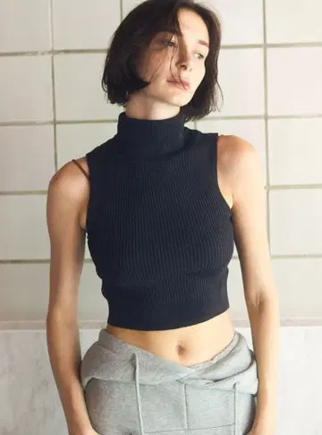 택 포함 새상품 juemi Summer Knit Turtle Tank