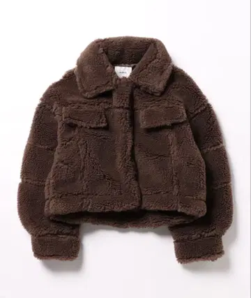 [ MURUA ] 보아 숏 자켓 브라운 / 카라 부착 아우터 무루아