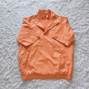 나이키 골프 하프 지퍼 자켓 반팔 메쉬 안감 M 오렌지