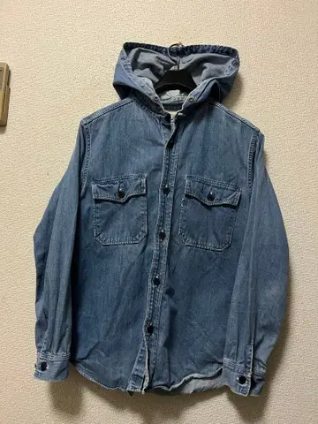 일본제 오어슬로우 후드 부착 데님 셔츠 / 2 인디고 orSlow