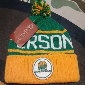 미사용 새상품 NBA 시애틀 슈퍼소닉스 미첼앤네스 니트 모자