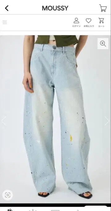 MOUSSY BALLOON PAINTER WIDE 스트레이트 데님 O