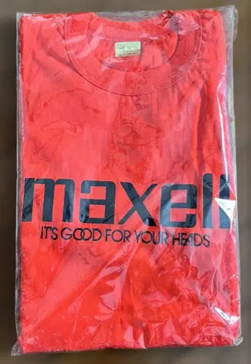 maxell 빨간색 T셔츠 프리 사이즈